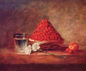 Jean Siméon Chardin, Panier de fraises, 1761, collection privée