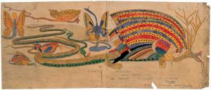 Henry Darger, Gigantic Roverine with young all poisonous all islands of universan seas and oceans also in, 1930-1972