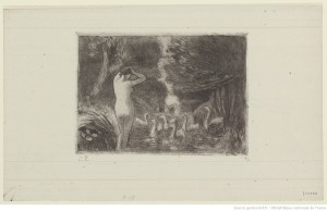 Camille Pissarro, Baigneuse aux oies, 1895, Paris,BNF
